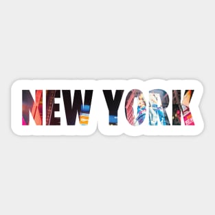 New York city walk typography letters NY city Sticker